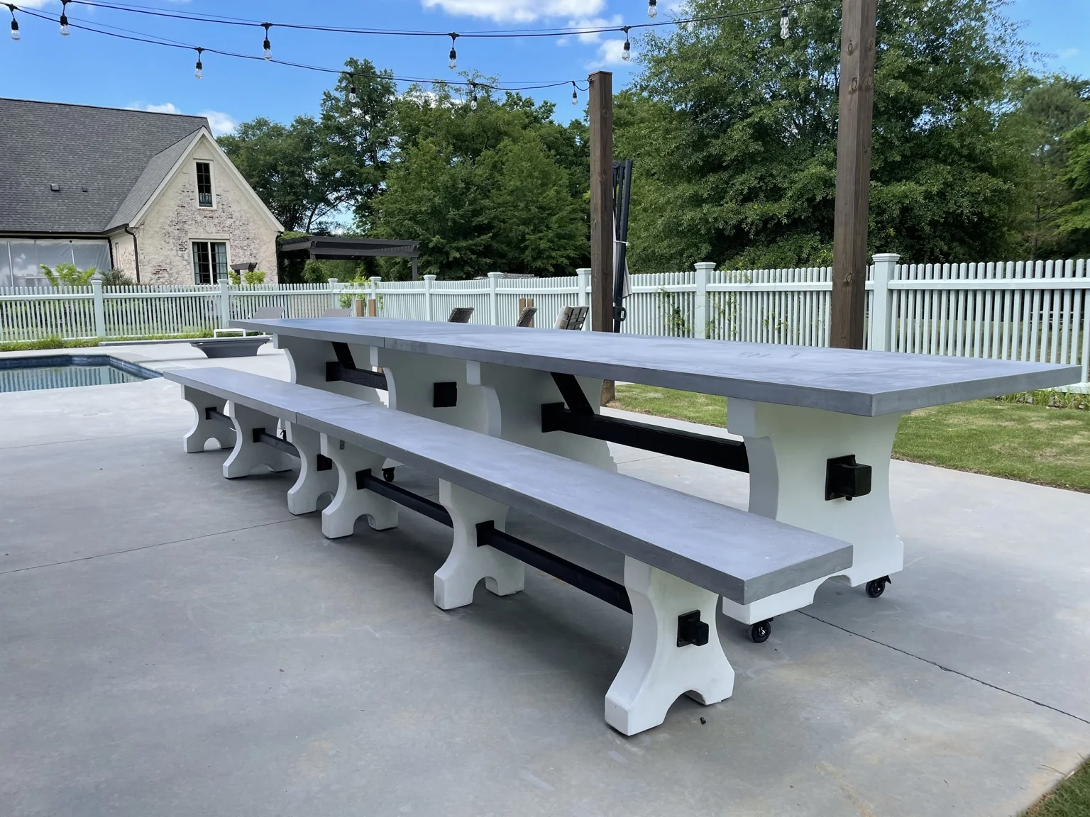 Custom outdoor concrete furniture